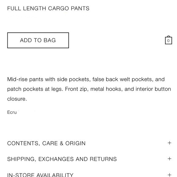 New Zara | Full Length Cotton Cargo Pants - Picture 9 of 15